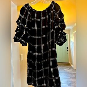 Black and silver dress